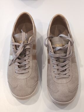 Gola Women's Suede Sneakers in Light Taupe and Cream